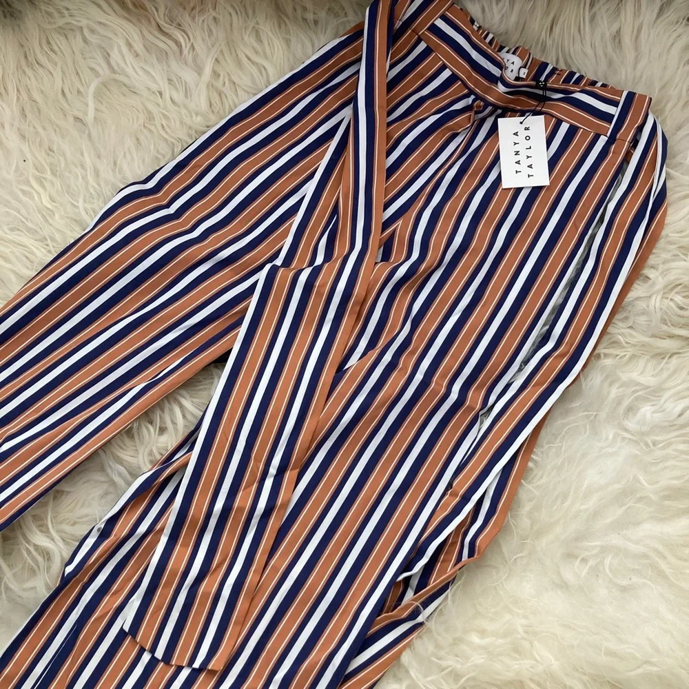 TANYA TAYLOR Striped Wide Leg Pants - Picture 6 of 14